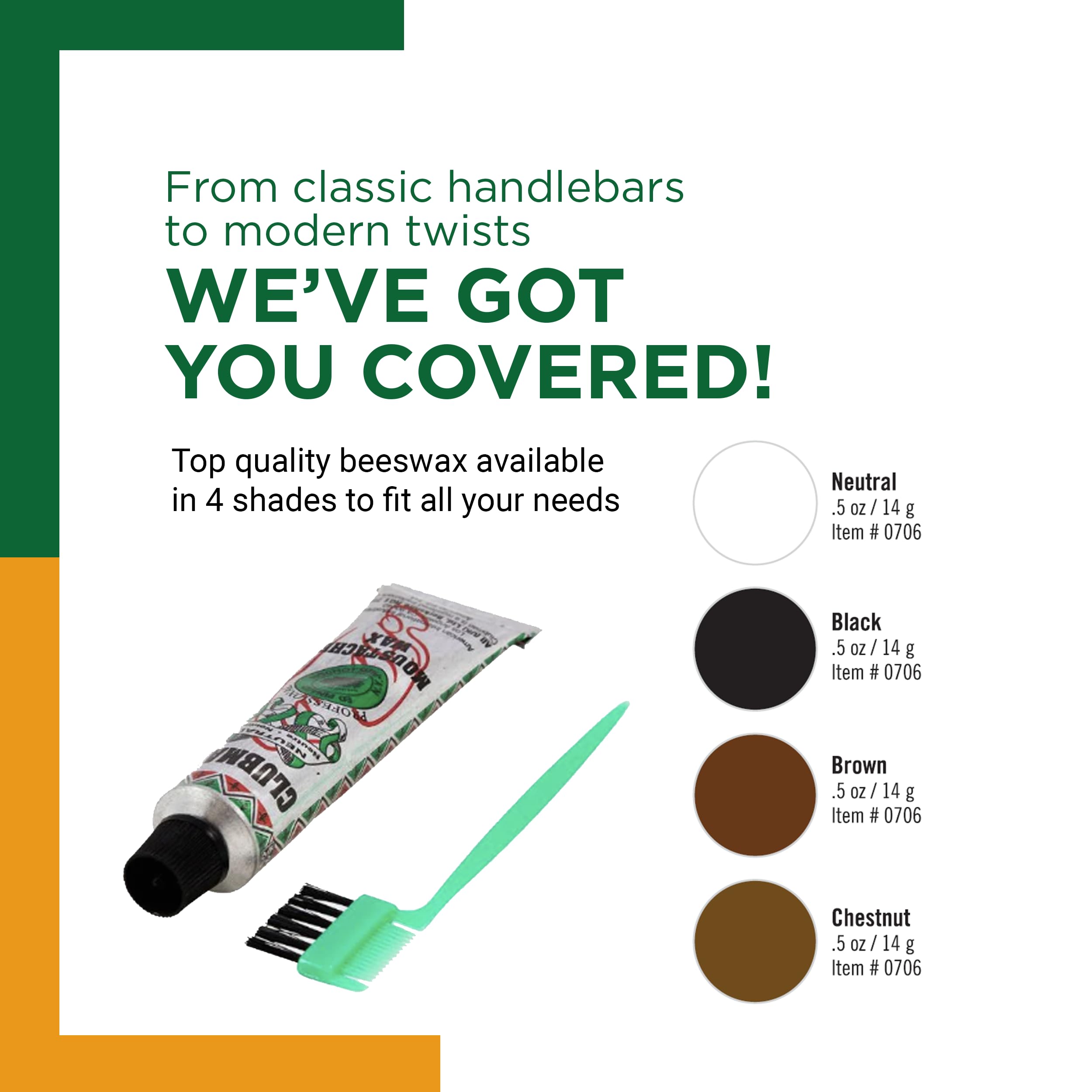 Clubman Pinaud Moustache Wax with Free Brush/Comb Applicator Brown, 0.5 Ounce - Image 4