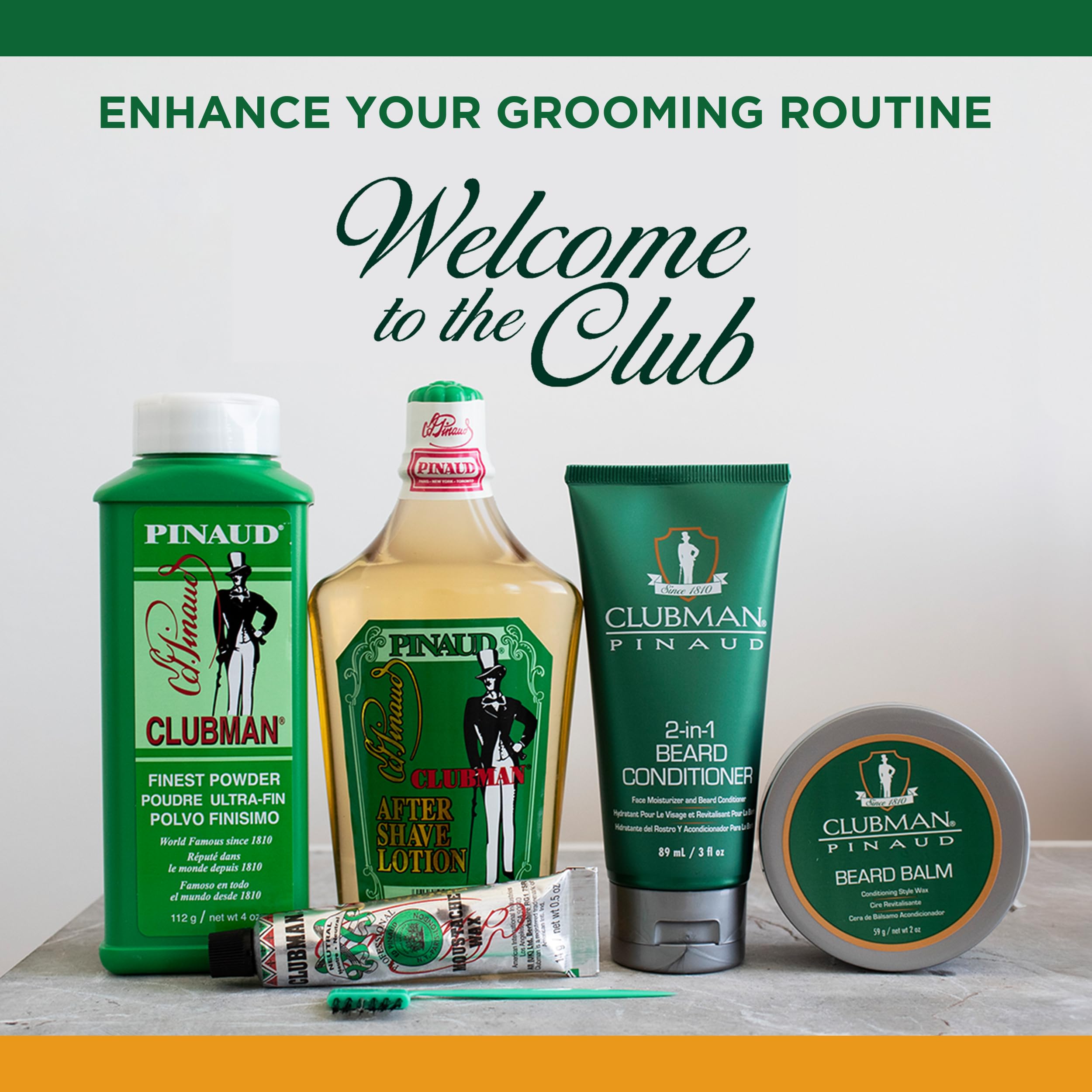 Clubman Pinaud Moustache Wax with Free Brush/Comb Applicator Brown, 0.5 Ounce - Image 6