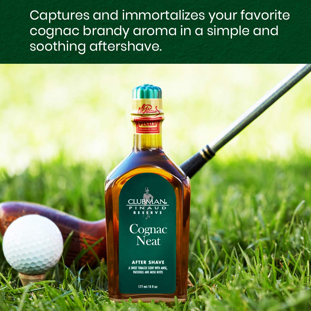 Clubman Reserve Cognac Neat After Shave Lotion for Men – Classic Aftershave Splash, Soothing Aftershave Care, 6 fl oz - Image 4