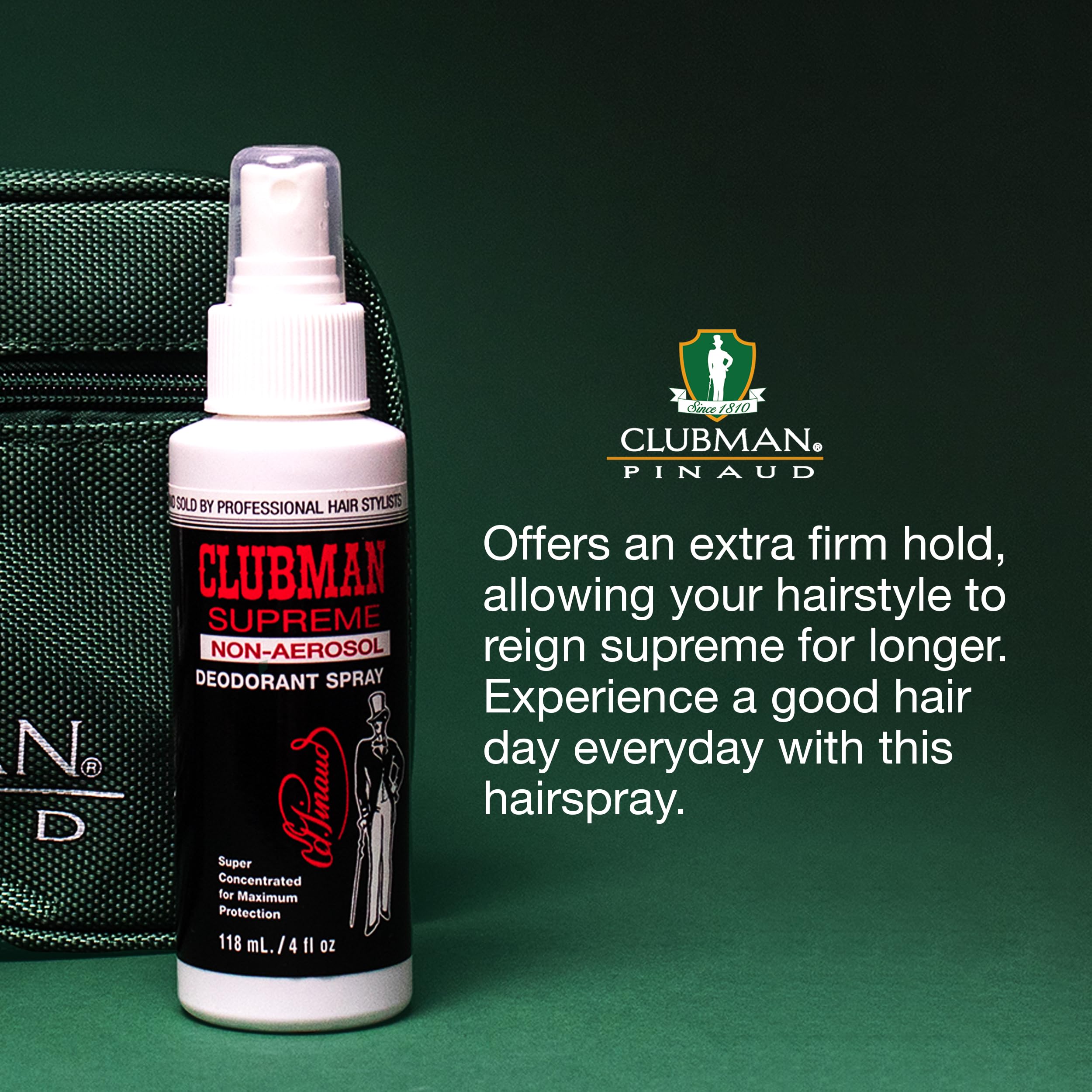 Clubman Supreme Non Aerosol Hairspray – Extra Hold Styling & Grooming Hair Spray for Men with Panthenol, 8 fl oz - Image 3