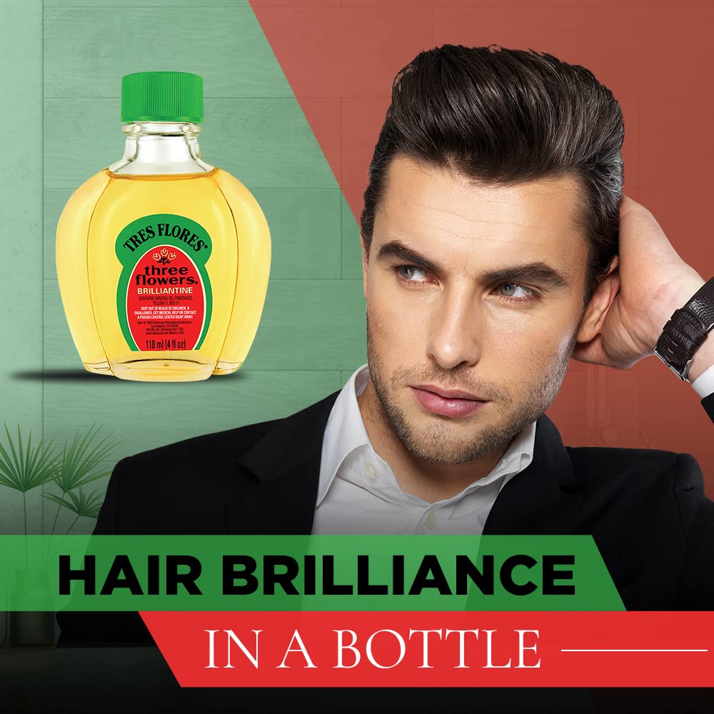 Three Flowers Brilliantine Liquid, 4 Ounce - Image 3